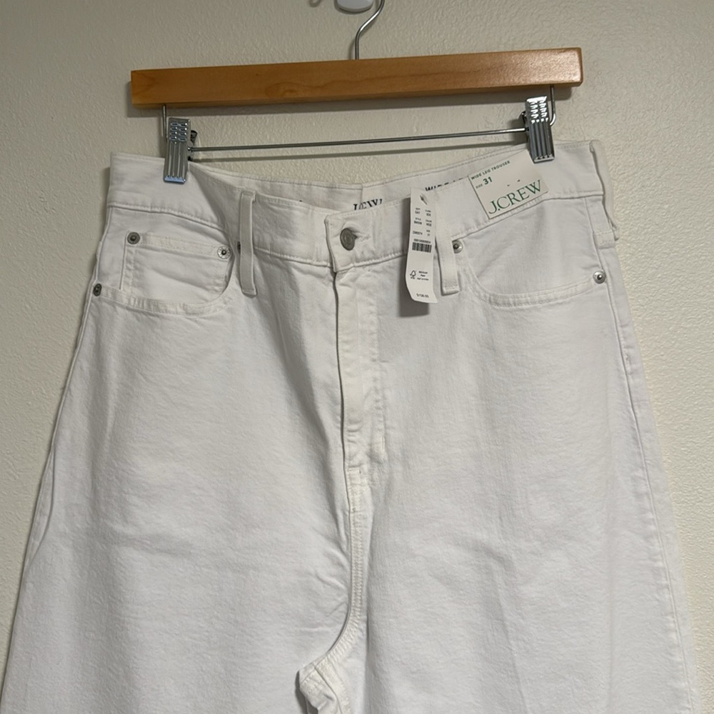 J. Crew Wide-leg denim trouser in white - Picture 10 of 15